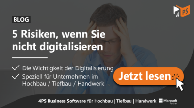 Risiken, denen Sie als Bauunternehmen ausgesetzt sind, wenn Sie nicht digitalisieren